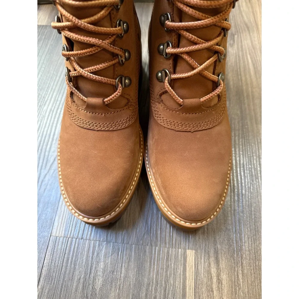 Timberland Courmayeur Valley Boot Women 7 Brown Shearling Waterproof 0A299J